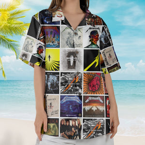 Metallica Album Collage Hawaiian Shirt Heavy Metal Music Band Fan Shirt