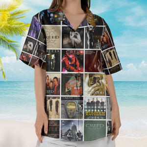 Creed Album Collage Hawaiian Shirt Rock Music Band Fan Shirt