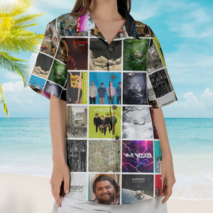 Weezer Album Collage Hawaiian Shirt Rock Music Band Fan Shirt