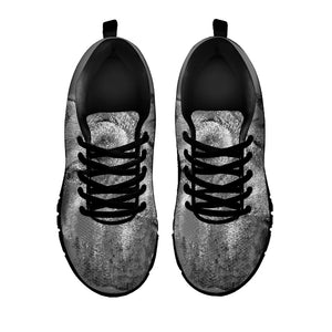 Monochrome Shar Pei Print Black Running Shoes