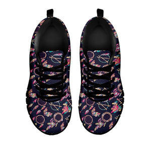 Native American Dream Catcher Print Black Running Shoes