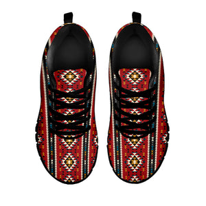 Native American Tribal Pattern Print Black Running Shoes