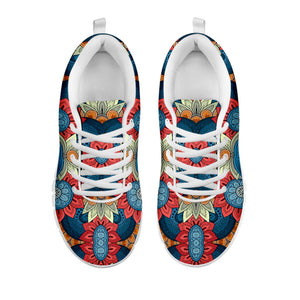 Native Tribal Bohemian Pattern Print White Running Shoes