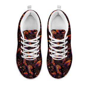 Native Tribal Dream Catcher Print White Running Shoes