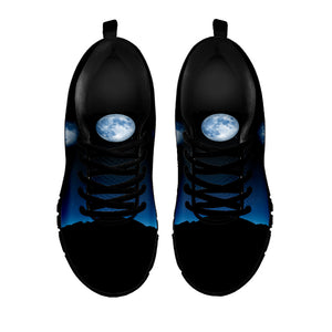 Night Sky And Moon Phase Print Black Running Shoes