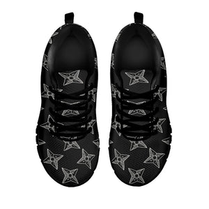 Ninja Weapon Pattern Print Black Running Shoes