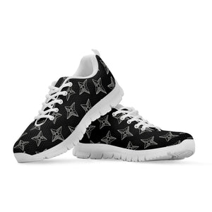 Ninja Weapon Pattern Print White Running Shoes