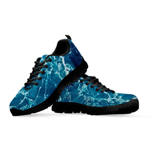 Ocean Surface Print Black Running Shoes