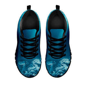 Ocean Underwater Print Black Running Shoes