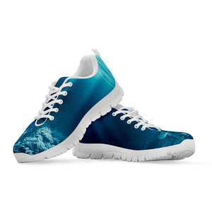 Ocean Underwater Print White Running Shoes