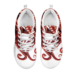 Octopus Tentacles Print White Running Shoes