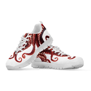 Octopus Tentacles Print White Running Shoes