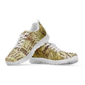 Old Religious Words Print White Running Shoes