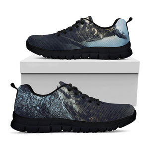 Owl At Night Print Black Running Shoes