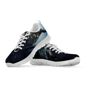 Owl At Night Print White Running Shoes