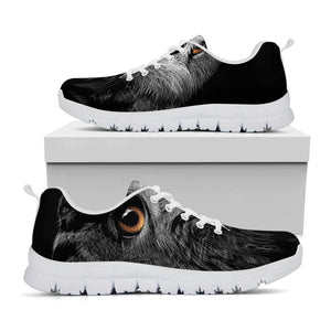 Owl Portrait Print White Running Shoes