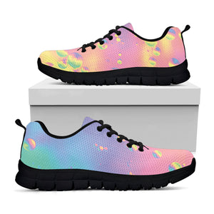 Pastel Acid Melt Print Black Running Shoes