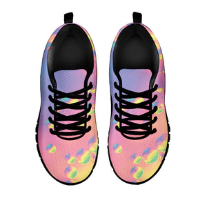 Pastel Acid Melt Print Black Running Shoes