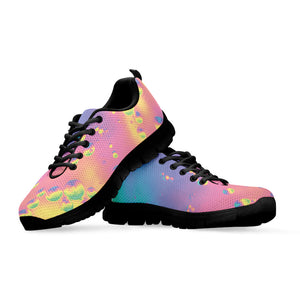 Pastel Acid Melt Print Black Running Shoes