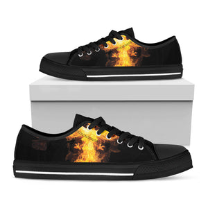 Phoenix Firebird Print Black Low Top Sneakers