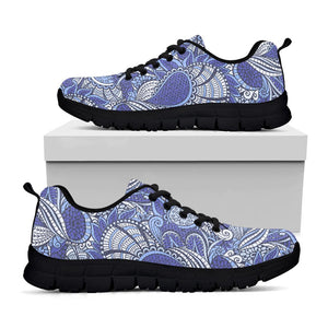 Pigeon Floral Bohemian Pattern Print Black Running Shoes