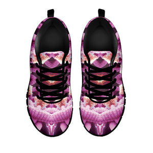 Pink Kaleidoscope Print Black Running Shoes