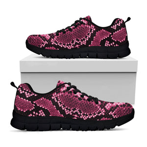 Pink Python Snakeskin Print Black Running Shoes