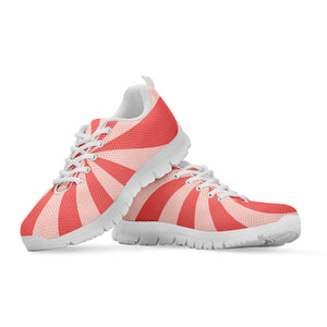 Pink Swirl Print White Running Shoes