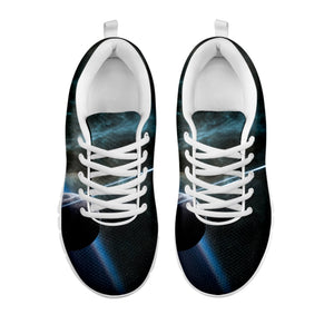 Planet And Space Print White Running Shoes