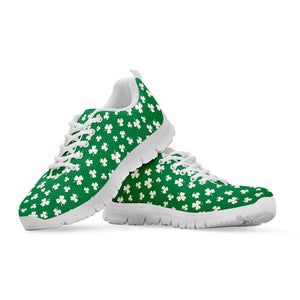 Polka Dot Irish St. Patrick's Day Print White Running Shoes