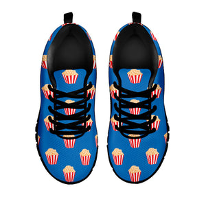 Popcorn Box Pattern Print Black Running Shoes