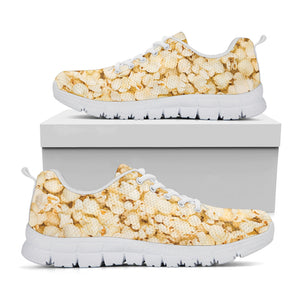 Popcorn Print White Running Shoes