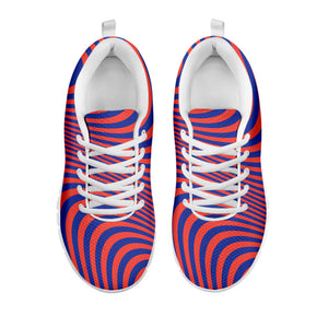 Psychedelic Illusion Print White Running Shoes