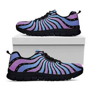 Psychedelic Om Print Black Running Shoes