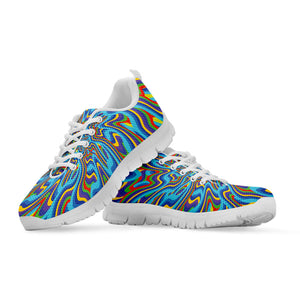 Psychedelic Print White Running Shoes