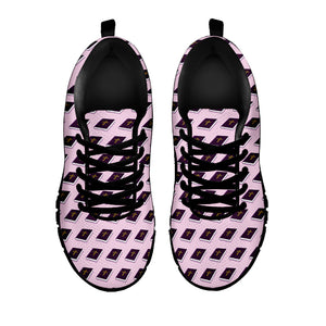 Purple Holy Bible Pattern Print Black Running Shoes