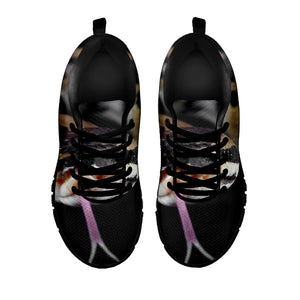 Python Snake Print Black Running Shoes