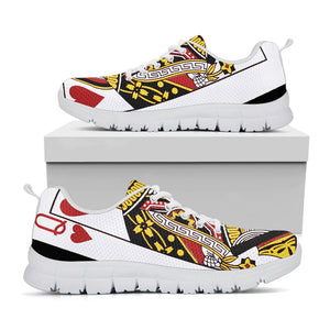 Queen Of Hearts Playing Card Print White Running Shoes