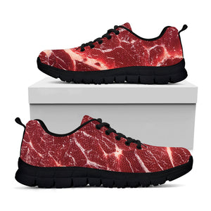 Red Meat Print Black Running Shoes