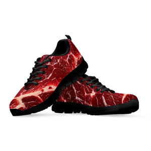 Red Meat Print Black Running Shoes