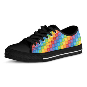 Reiki And The 7 Chakras Pattern Print Black Low Top Sneakers
