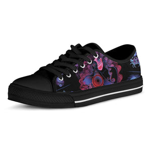 Sagittarius And Astrological Signs Print Black Low Top Sneakers