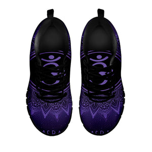 Sahasrara Chakra Symbol Print Black Running Shoes