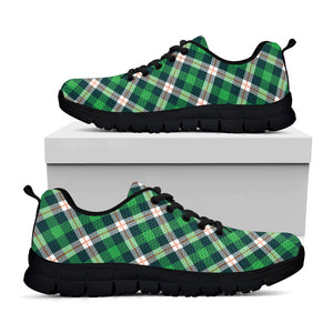 Saint Patrick's Day Irish Tartan Print Black Running Shoes