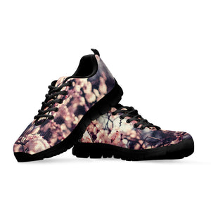 Sakura Cherry Blossom Print Black Running Shoes