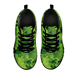 Salad Vegetable Print Black Running Shoes