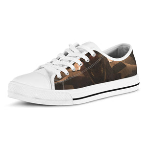 Scary Clown Print White Low Top Sneakers
