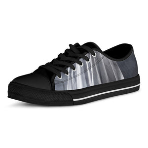 Scary Ghost 3D Print Black Low Top Sneakers