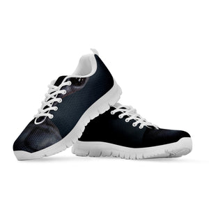 Scary Grey Alien 3D Print White Running Shoes