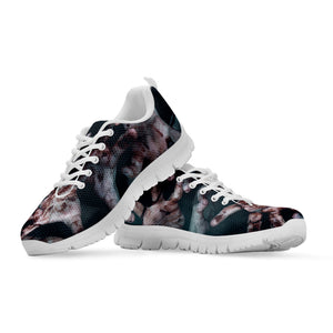 Scary Zombie Hands Print White Running Shoes